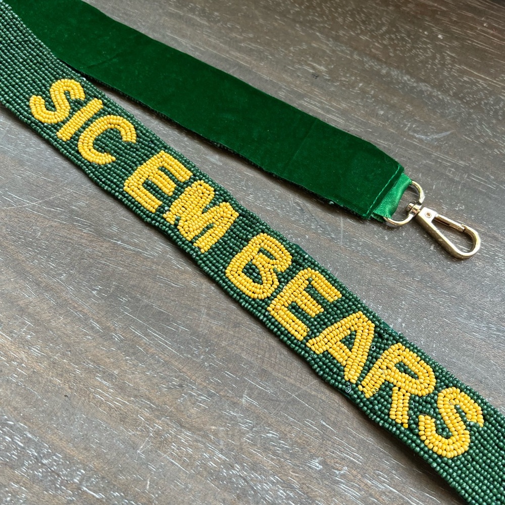 Baylor University Beaded Bag Strap